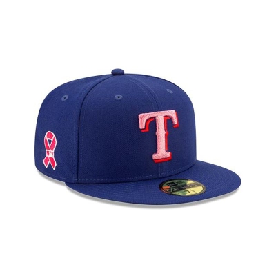 Blue Texas Rangers Hat - New Era MLB Mother's Day 59FIFTY Fitted Caps USA0823169